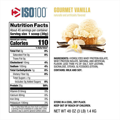 ISO 100 Gourmet Vanilla 3lb by Dymatize