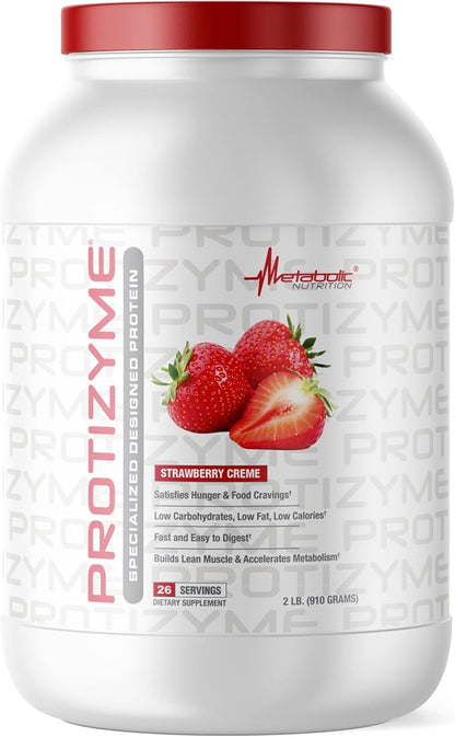 Protizyme Strawberry 2lb by Metabolic Nutrition