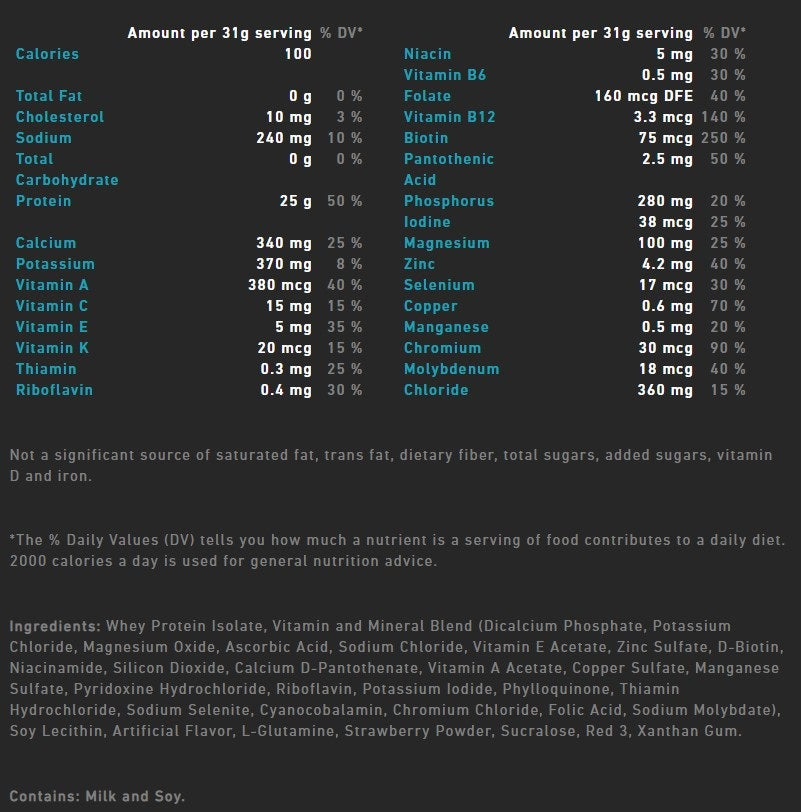 Isopure Strawberries & Cream 3lb by Nature's Best