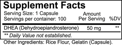 DHEA 50mg 100caps by Nutrakey
