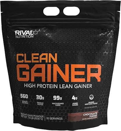 Clean Gainer Chocolate Fudge 10lb by Rival Nutrition