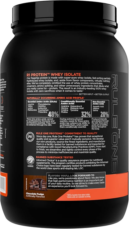 R1 Isolate Protein Chocolate Fudge 2.5lb by Rule One