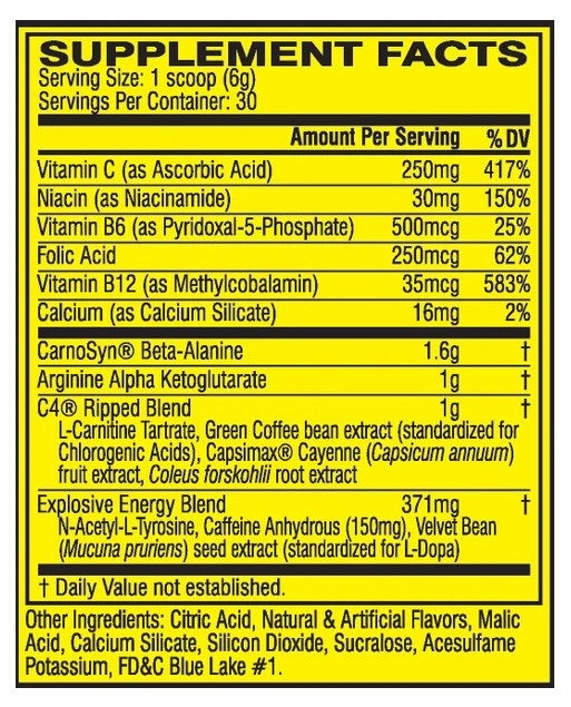 C4 Ripped Icy Blue Razz by Cellucor