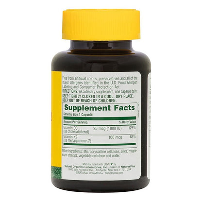 Vitamin D3 + Vitamin K2 by NaturesPlus