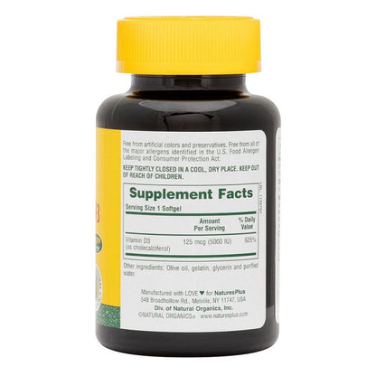 Vitamin D3 5,000 IU 60sg by NaturesPlus