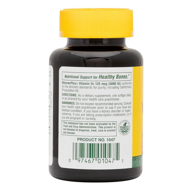 Vitamin D3 5,000 IU 60sg by NaturesPlus
