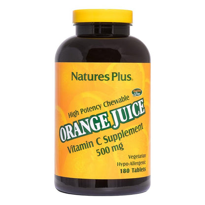 Orange Juice Vitamin C 500mg 180 Chewables by NaturesPlus