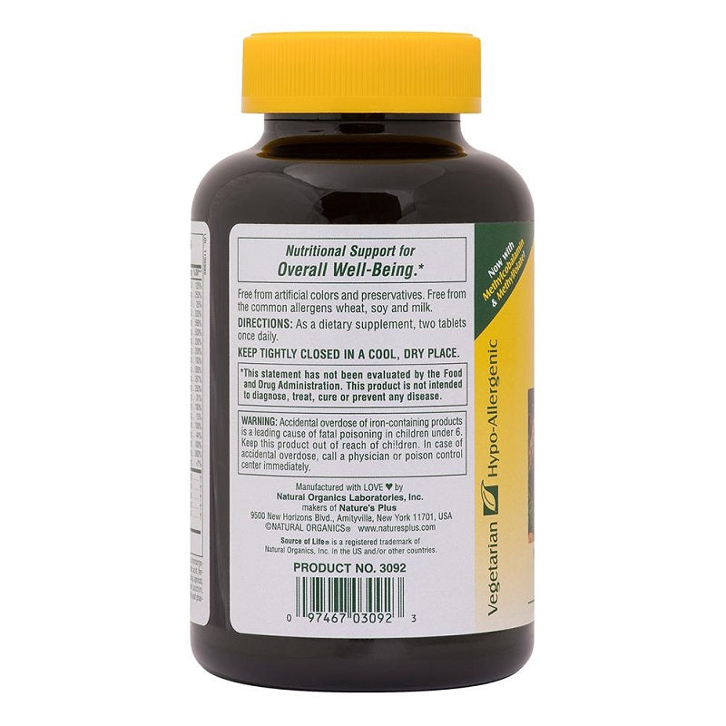 Source of Life Prenatal Multivitamin 180tabs by NaturesPlus