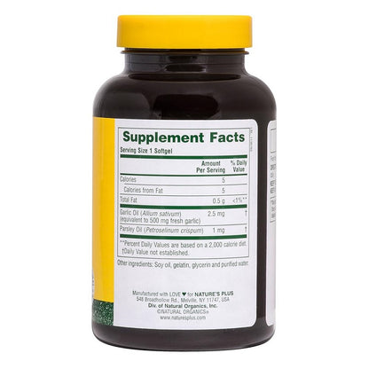 Garlic and Parsley OIl 180sg by NaturesPlus