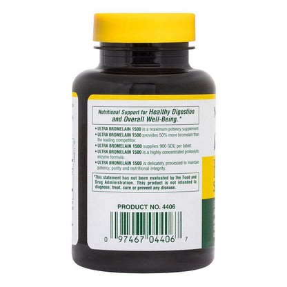 Ultra Bromelain 1,500mg 60tabs by NaturesPlus