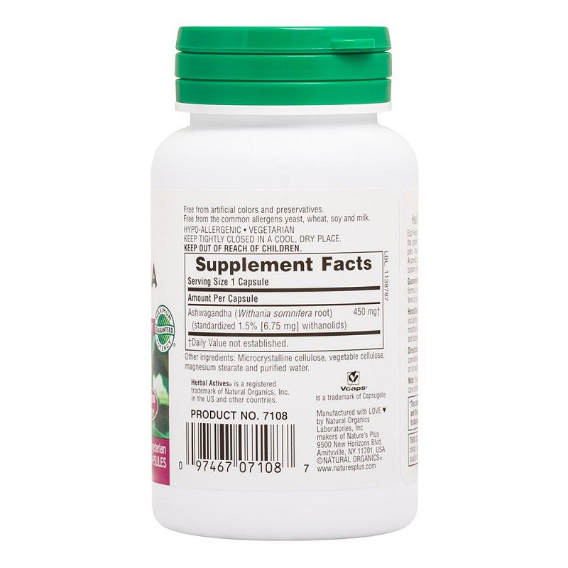 Ashwagandha 450mg 60VegCaps by NaturesPlus