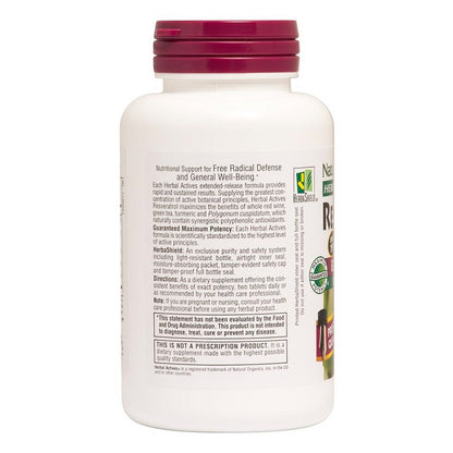 Resveratrol 125mg 120tabs bty NaturesPlus