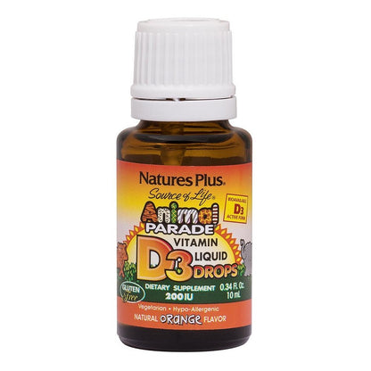 Animal Parade Vitamin D3 Liquid Drops by NaturesPlus