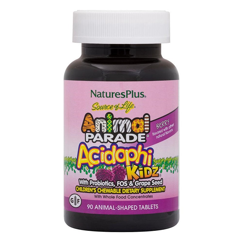 Animal Parade AcidophiKidz 90 Chewables by NaturesPlus