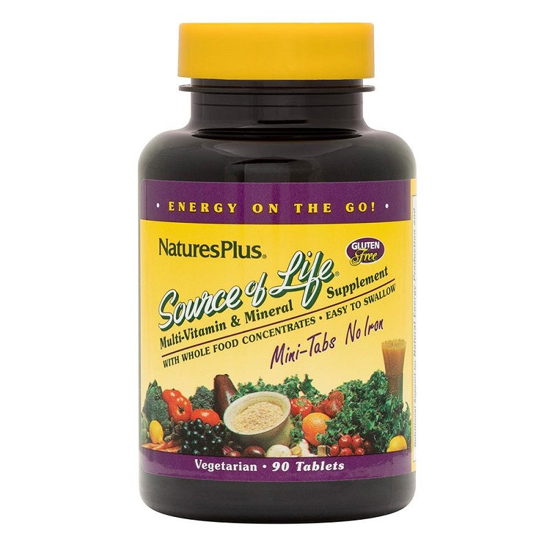 Source of Life Multivitamin No-Iron 90 Mini-Tabs by NaturesPlus