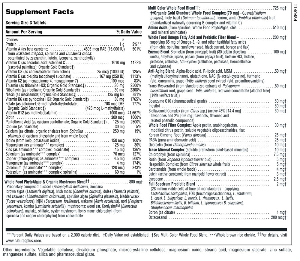 Source of Life Gold Multivitamin 90tabs by NaturesPlus