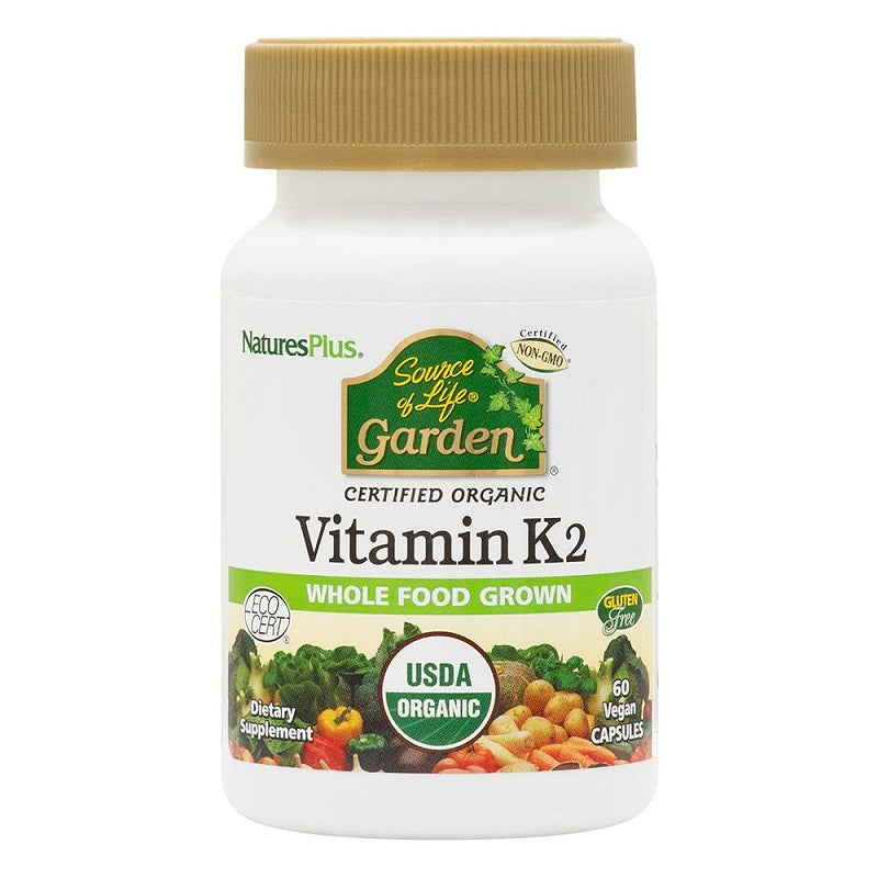 Source of Life Garden Vitamin K2 120mcg 60VegCaps by NaturesPlus