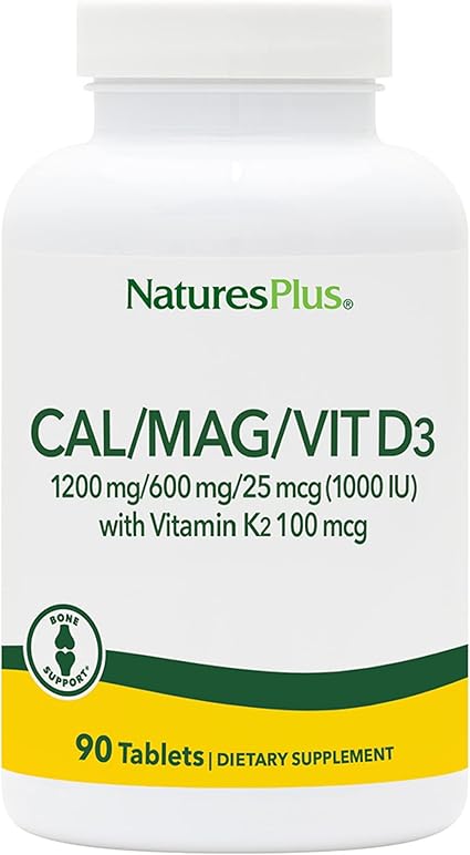 Cal/Mag/Vitamin D3 with K2 90tabs by NaturesPlus