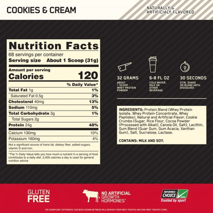 Gold Standard Whey Cookies & Cream 5lb by Optimum Nutrition