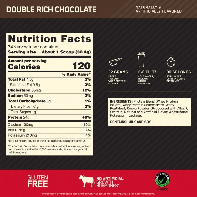 Gold Standard Whey Double Rich Chocolate 5lb by Optimum Nutrition