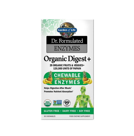 Dr. Formulated Enzymes Organic Digest+  Chewables by Garden of Life
