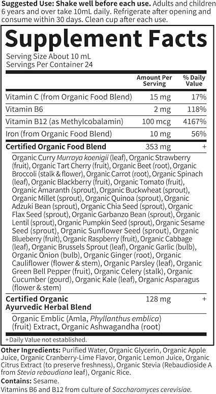 Orgaincs Plant Iron Liquid by Garden of Life