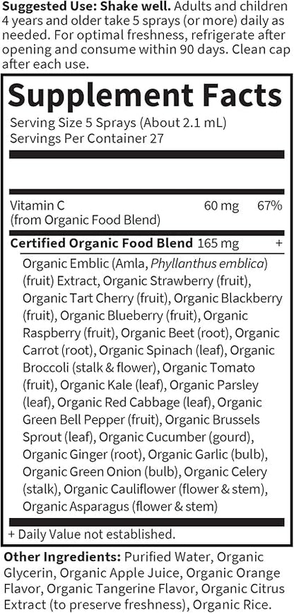 Organics Vitamin C Spray Orange Tangerine by Garden of Life