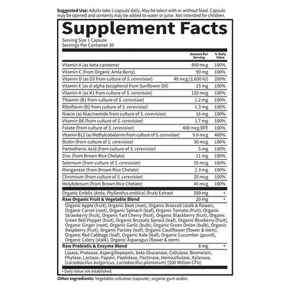 Vitamin Code Raw One for Men 30VegCaps by Garden of Life