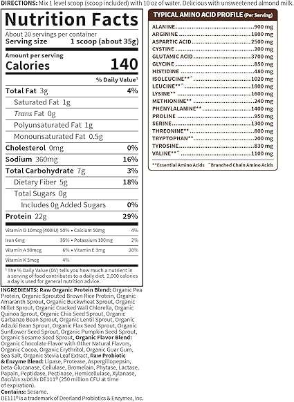 RAW Protein Chocolate by Garden of Life