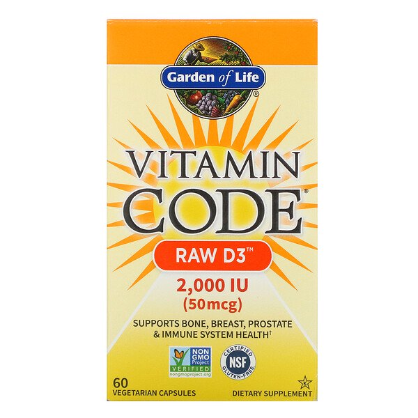 Vitamin Code Raw D3 2,000 IU 60VegCaps by Garden of Life