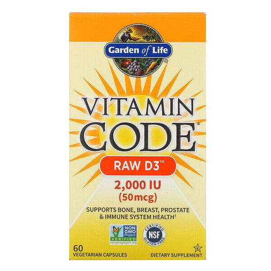 Vitamin Code Raw D3 2,000 IU 60VegCaps by Garden of Life