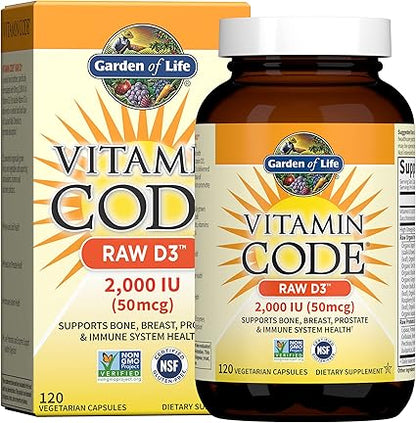 Vitamin Code Raw D3 2,000 IU 120VegCaps by Garden of Life