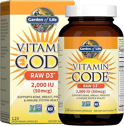 Vitamin Code Raw D3 2,000 IU 120VegCaps by Garden of Life
