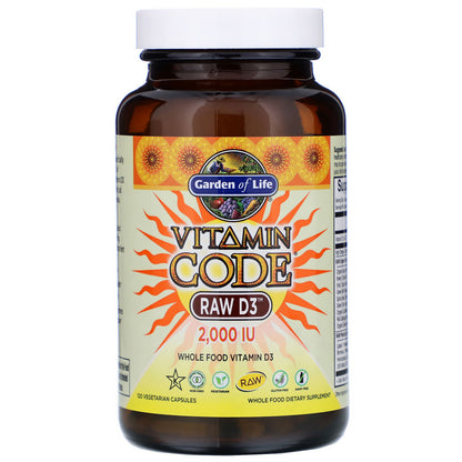 Vitamin Code Raw D3 2,000 IU 120VegCaps by Garden of Life