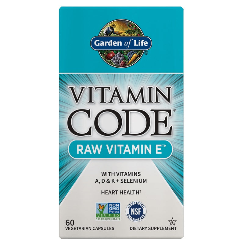 Vitamin Code RAW Vitamin E 60VegCaps by Garden of Life