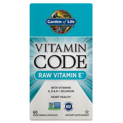 Vitamin Code RAW Vitamin E 60VegCaps by Garden of Life