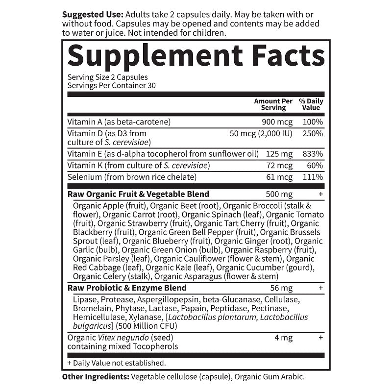 Vitamin Code RAW Vitamin E 60VegCaps by Garden of Life