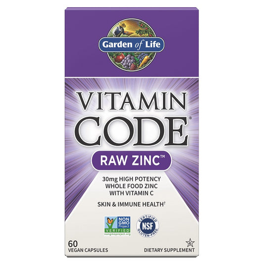 Vitamin Code Raw Zinc 30mg 60VegCaps by Garden of Life