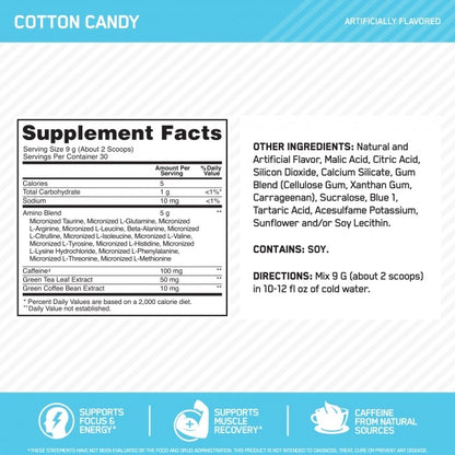 Amino Energy Cotton Candy 30svg by Optimum Nutrition