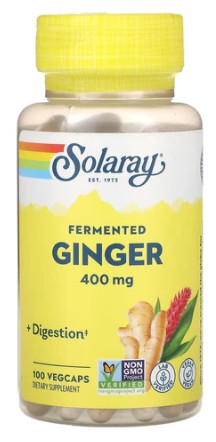 Ginger Fermented Organic 400mg 100VegCaps by Solaray