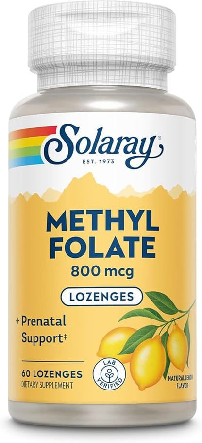 Methyl Folate 1,000mcg 60 Lozenges Lemon by Solaray