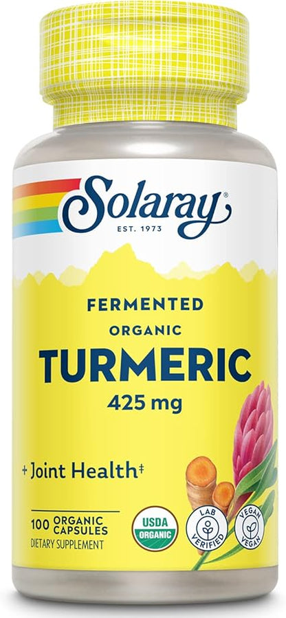 Turmeric Organic Fermented 425mg 100VegCaps by Solaray