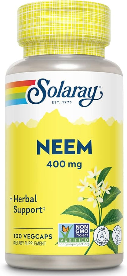 Neem Organic 400mg 100VegCaps by Solaray