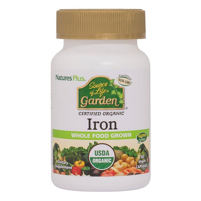 Source of Life Garden Iron 18mg 30VegCaps by NaturesPlus