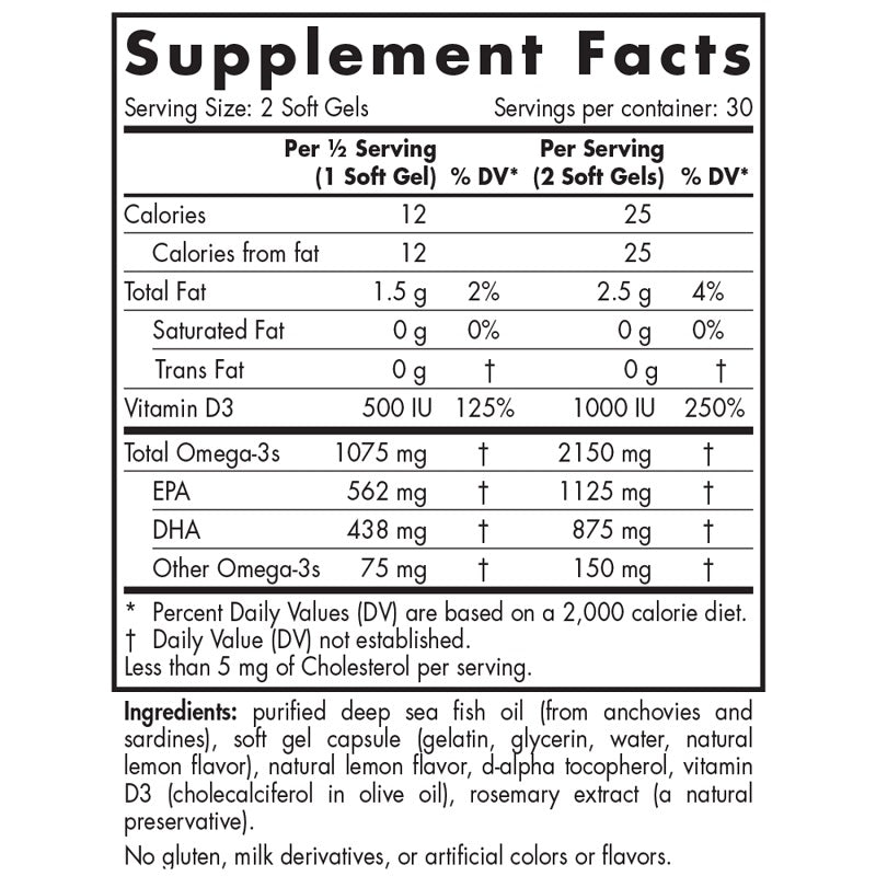 Ultimate Omega 2X D3 60sg by Nordic Naturals