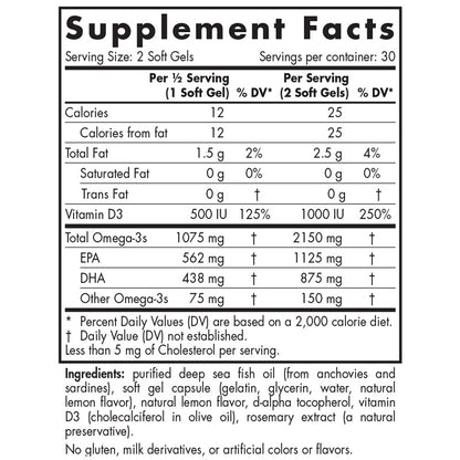 Ultimate Omega 2X D3 60sg by Nordic Naturals