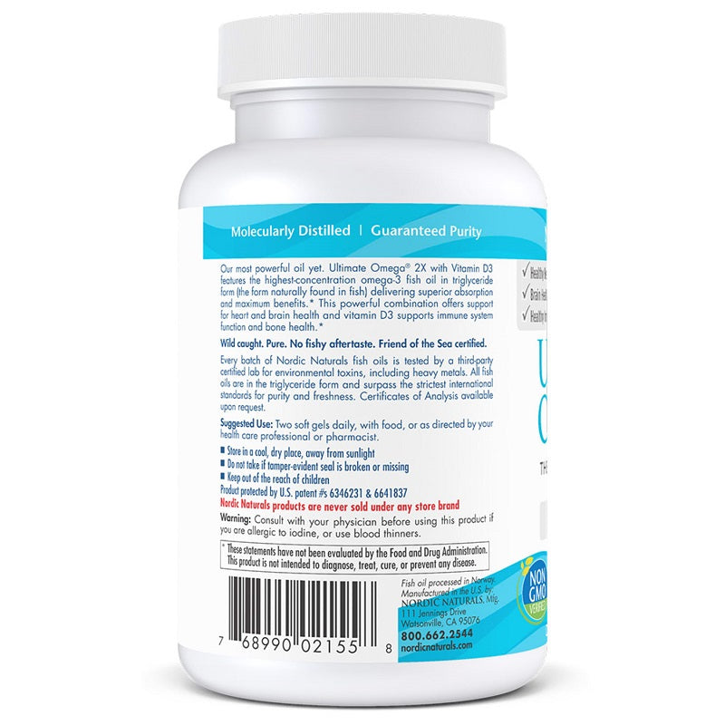 Ultimate Omega 2X D3 60sg by Nordic Naturals