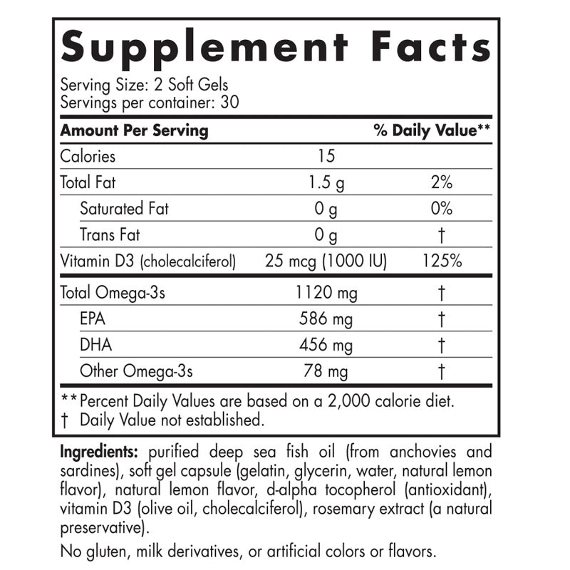 Ultimate Omega 2X D3 Mini 60sg by Nordic Naturals