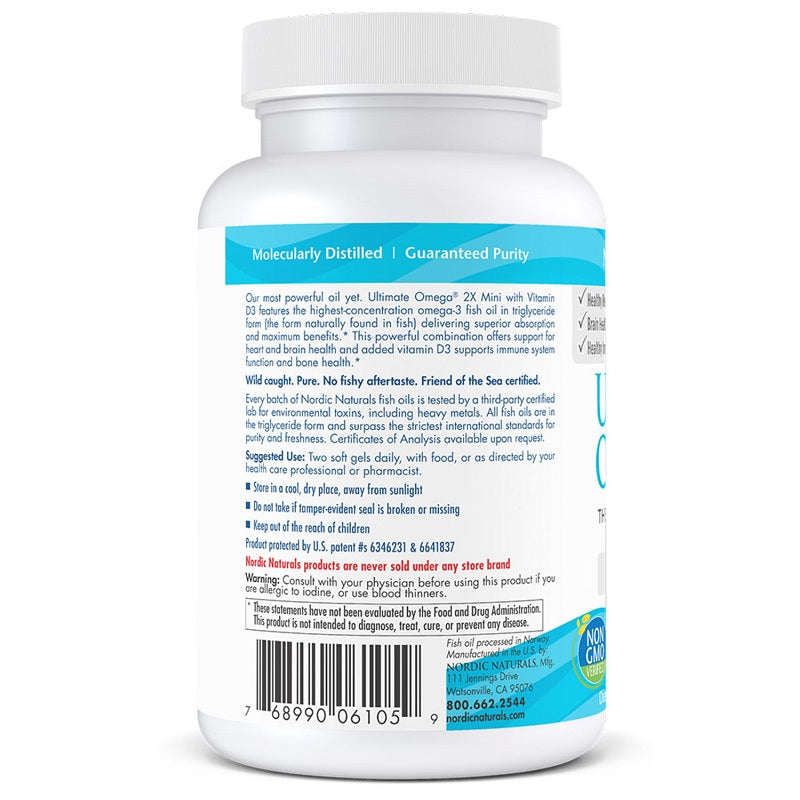 Ultimate Omega 2X D3 Mini 60sg by Nordic Naturals