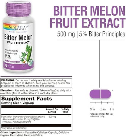Bitter Melon Extract 500mg 60VegCaps by Solaray